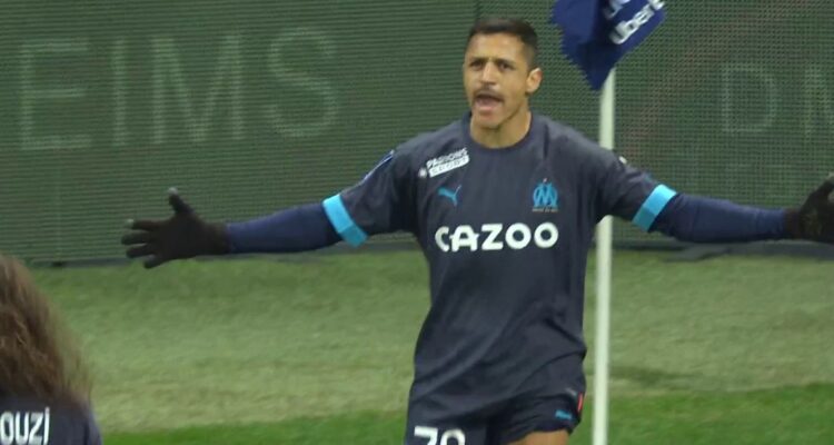 Alexis Sánchez y su segundo gol al Reims en duelo de Ligue 1