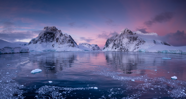 Una fotografía de la Antártica.