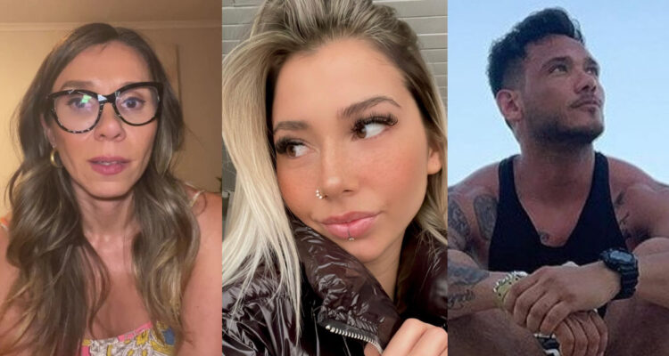 Cecilia Gutiérrez, Antonella Muñoz e Iván Cabrera en fotos diferentes.