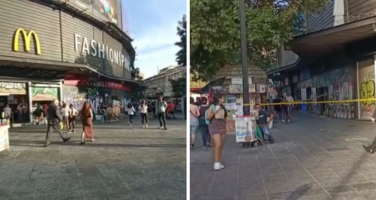 Apuñalan a persona en plena Alameda con Santa Rosa
