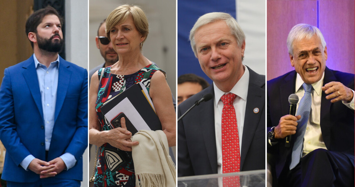 Gabriel Boric, Evelyn Matthei, José Antonio Kast, Sebastián Piñera