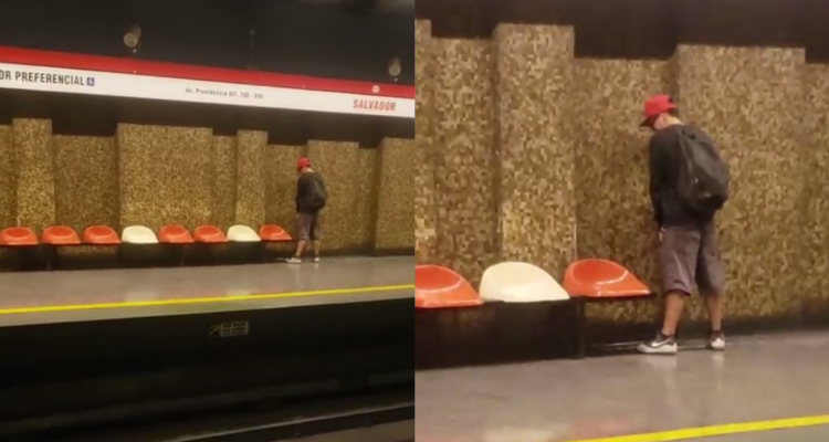 Graban a hombre orinando en Línea 1 de Metro de Santiago: usuarios condenan el hecho