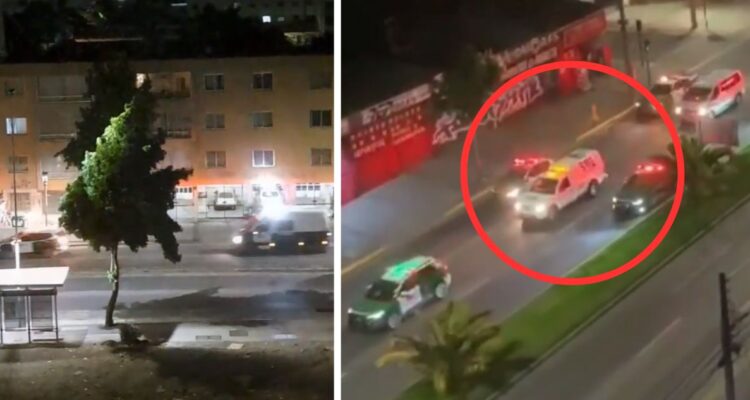 La molesta caravana con balizas encendidas por las calles de Concepción durante la madrugada, molestó a los vecinos