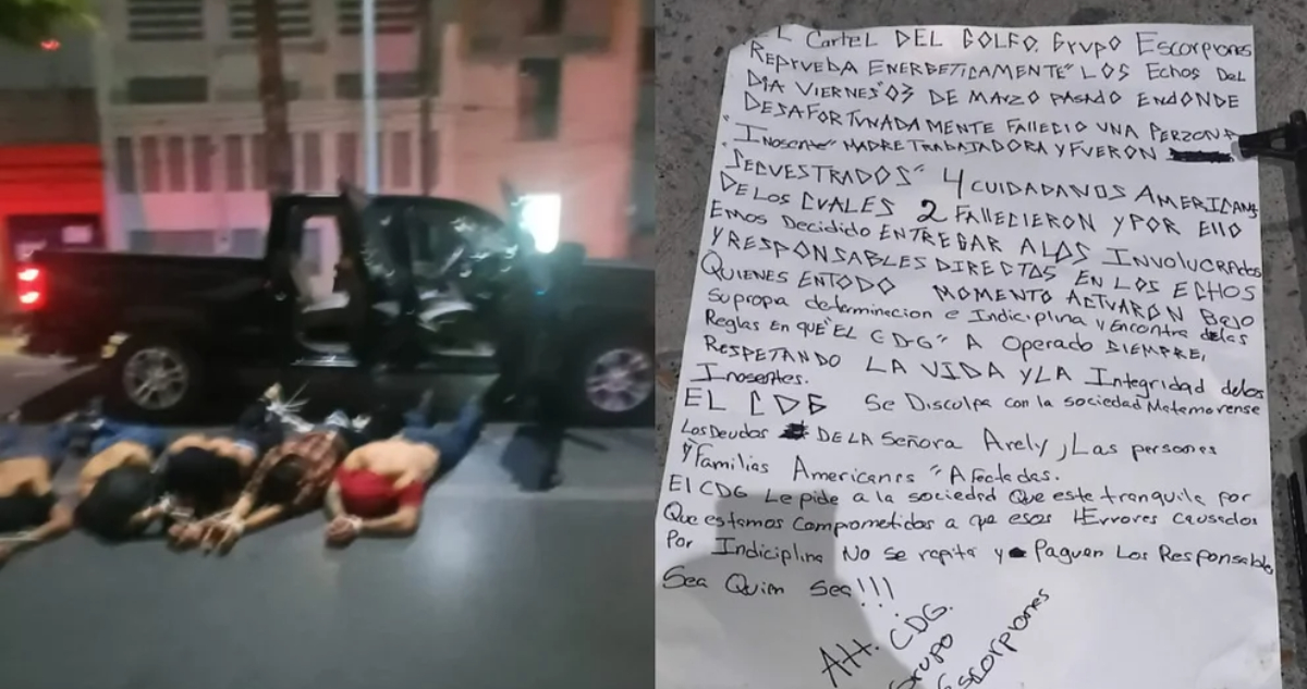 Cartel mexicano entrega a sus integrantes que mataron por error a dos estadounidenses: se disculparon