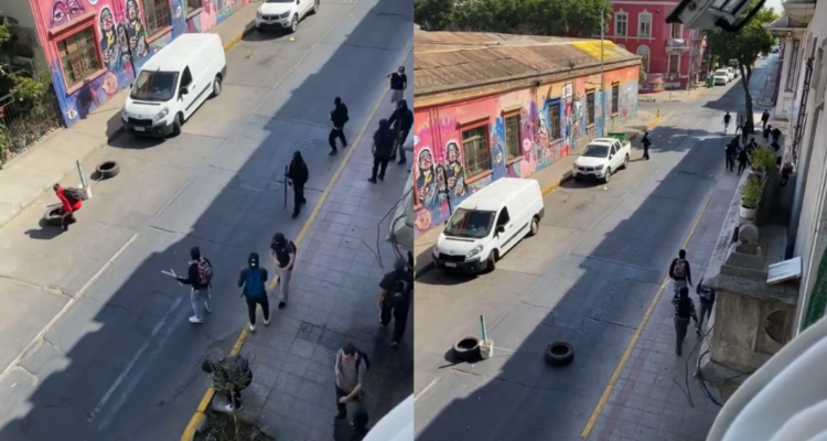 Manifestantes se acercaron a la casa del presidente Boric en medio de incidentes