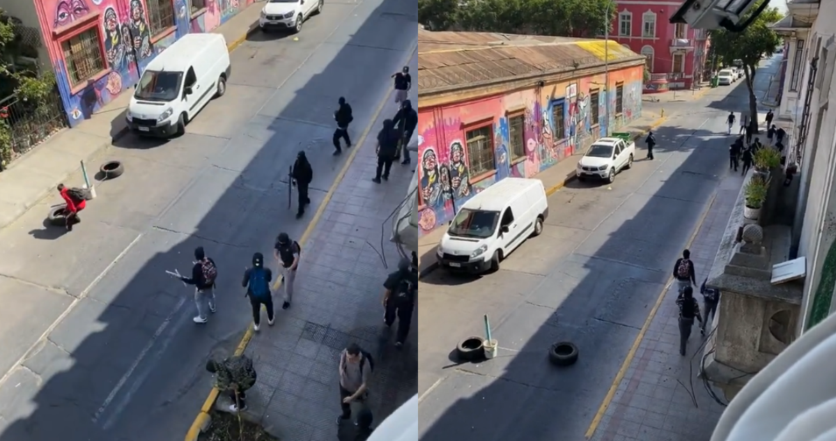 Manifestantes se acercaron a la casa del presidente Boric en medio de incidentes