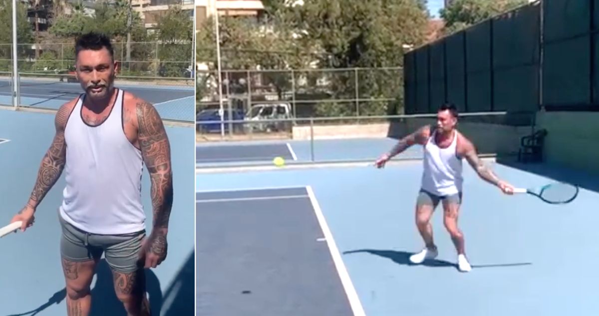 Chino Ríos se muestra entrenando para exhibición con Corretja y español le responde
