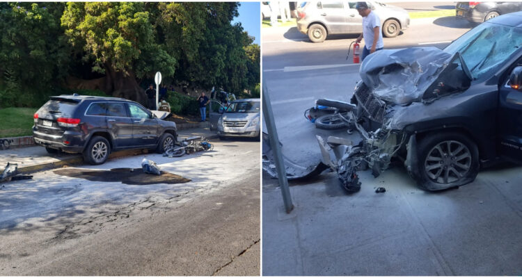 Colisión reloj de flores en Viña del Mar
