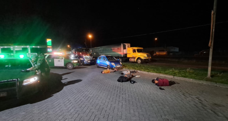Detienen en Osorno a 4 colombianos por robo a conductor: camionero fue clave en la captura