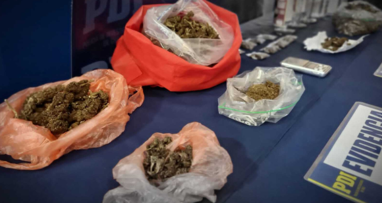 Marihuana incautada por la autoridad policial.