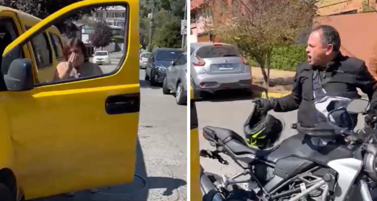 Motociclista le rompe la nariz a conductora de furgón en Concepción: se “molestó” por maniobra