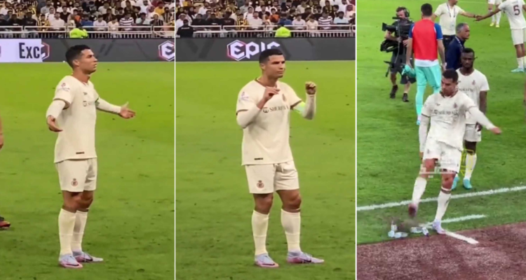 Cristiano Ronaldo se enfurece en Arabia Saudita.