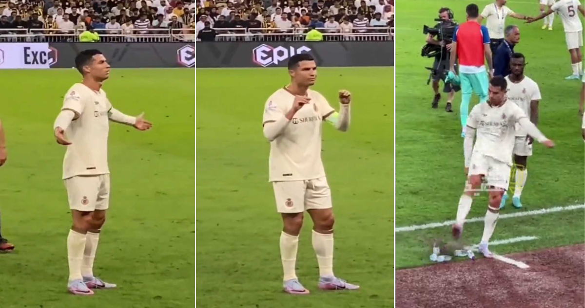 Cristiano Ronaldo se enfurece en Arabia Saudita.