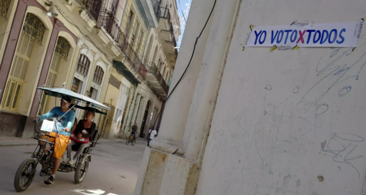 cartel de elecciones en Cuba