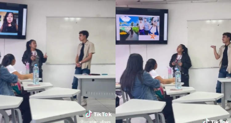 Delata a compañera en disertación