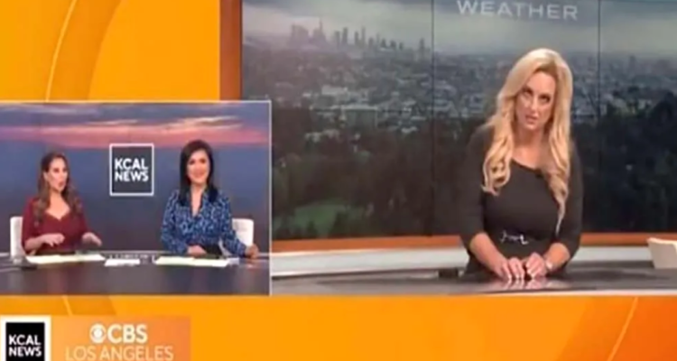 Ojos en blanco y un desplome: la conductora del clima que se desmayó en vivo