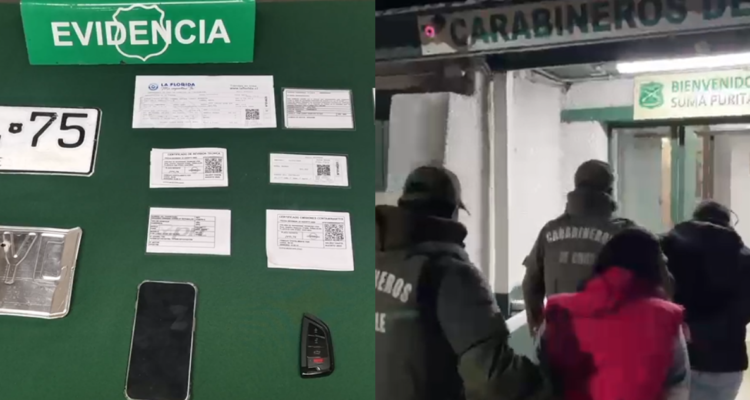 Detienen a acusados de robar un auto en la RM para intentar llevarlo a Bolivia