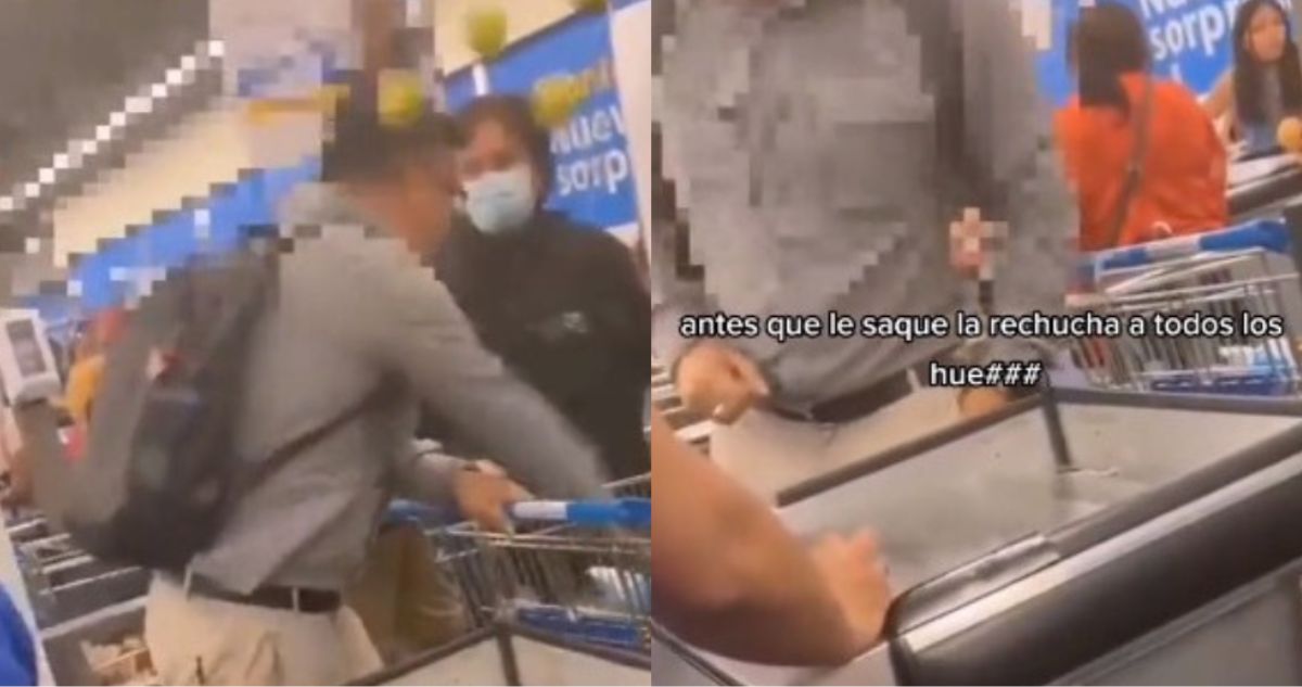 Hombre vive día de furia en supermercado de Calama