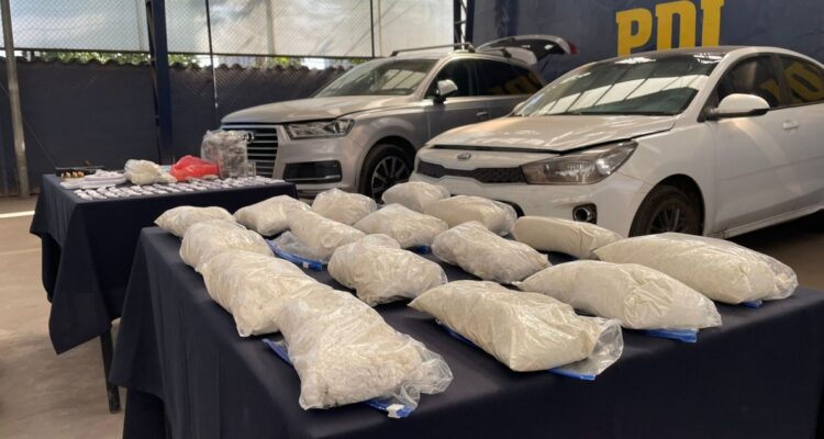 Cae banda sorprendida con $1.300 millones en droga en la RM: un miembro estuvo en “Los Cara de Pelota”
