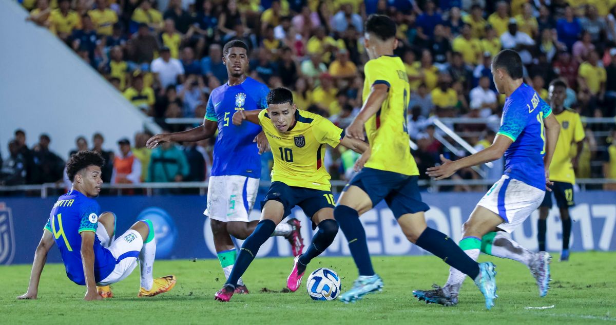 Por el grupo de Chile: Ecuador sorprende a Brasil y le roba un empate en inicio de Sudamericano Sub 17