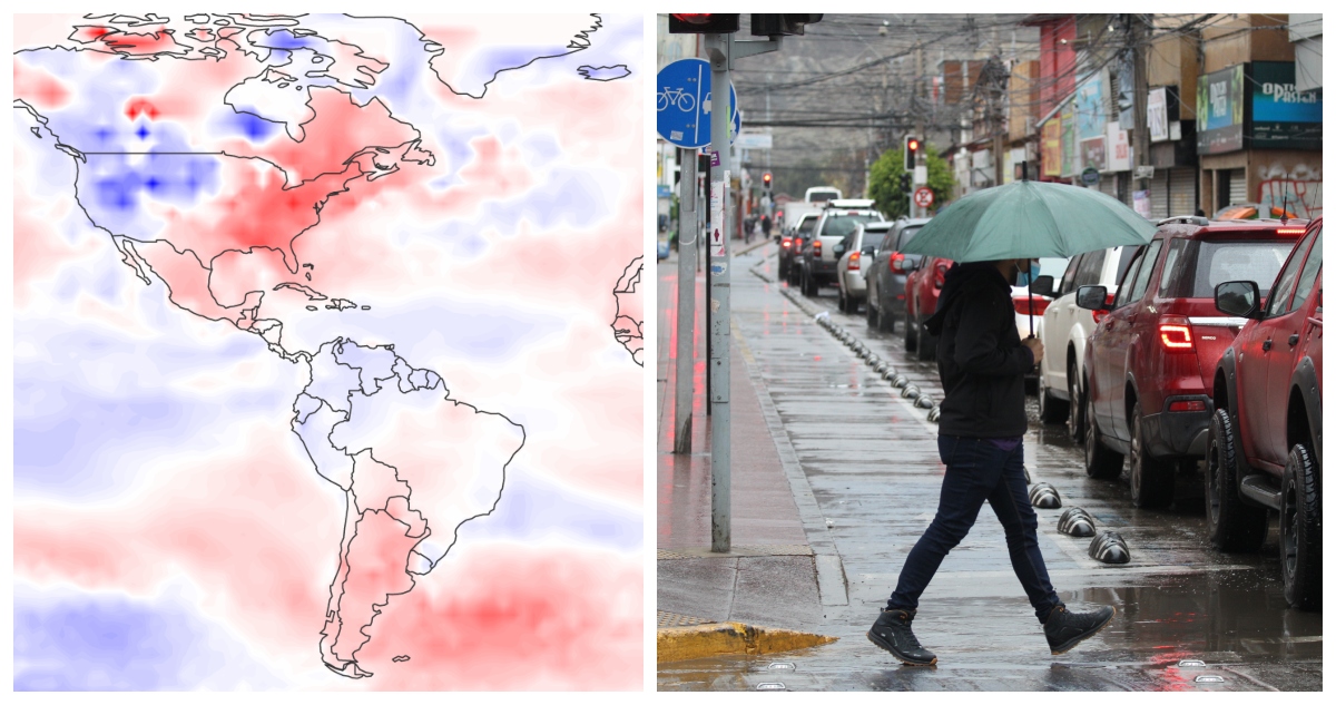 Un mapa global que grafica los cambios en temperaturas en América durante los últimos años, marcados por la presencia del Fenómeno de la Niña.