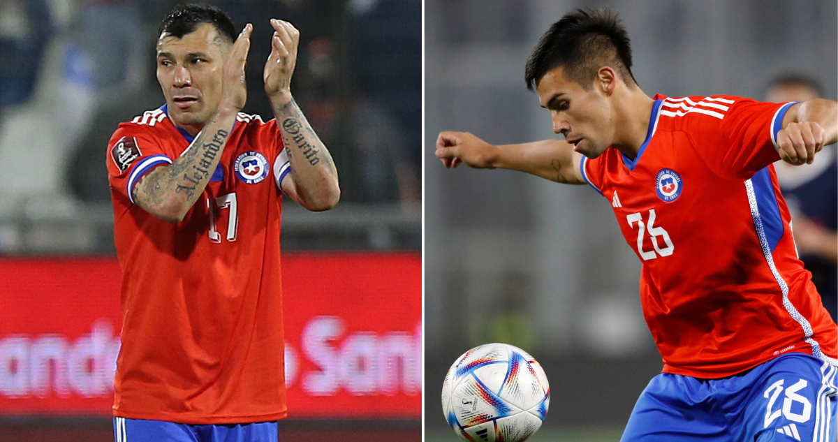 Gary Medel aprueba el trabajo de Alexander Aravena.