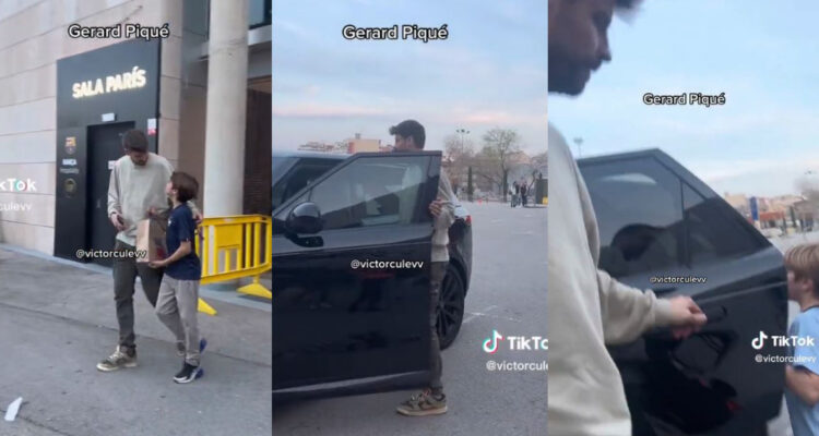 Gerard Piqué en el video donde se le acusa de haber olvidado a uno de sus hijos.