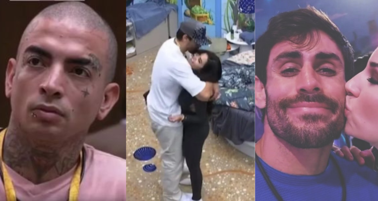 MC Guimê (Izquierda); Dania Méndez (centro) y Antônio Carlos (derecha), en referencia a los participantes que fueron expulsados del reality Gran Hermano en Brasil