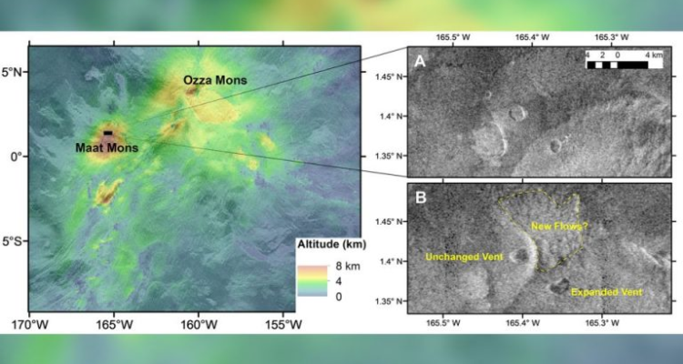 Evidencia directa de actividad volcánica en Venus