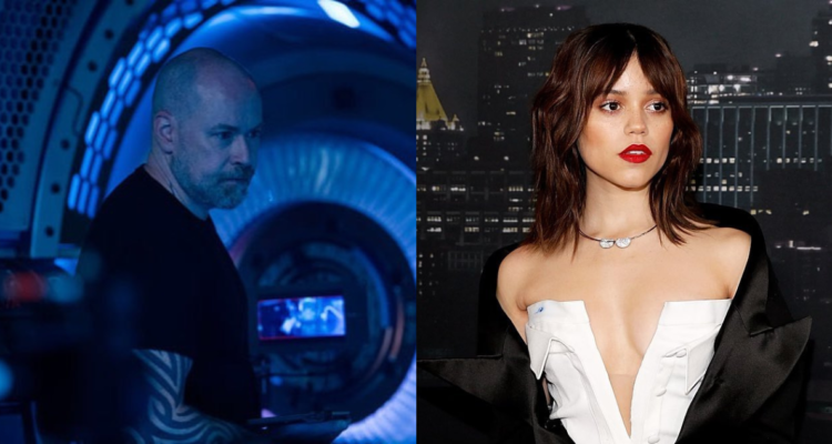 Steven S. DeKnight (izquierda) escritor de Merlina y Jenna Ortega (derecha) protagonista de la serie