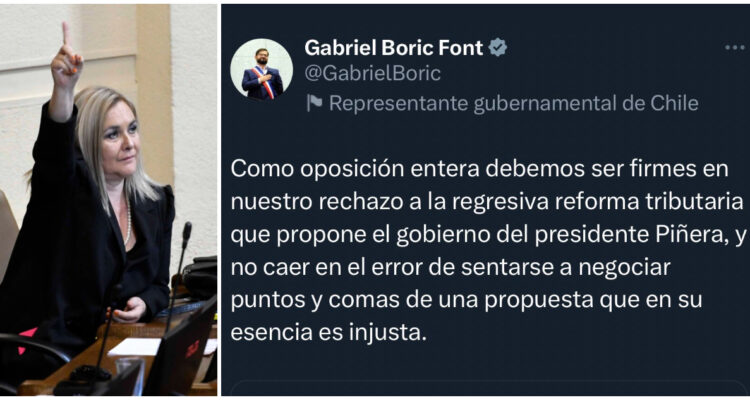 Jiles responde cuestionamientos recordando viejos tuits de Boric contra Reforma Tributaria de Piñera