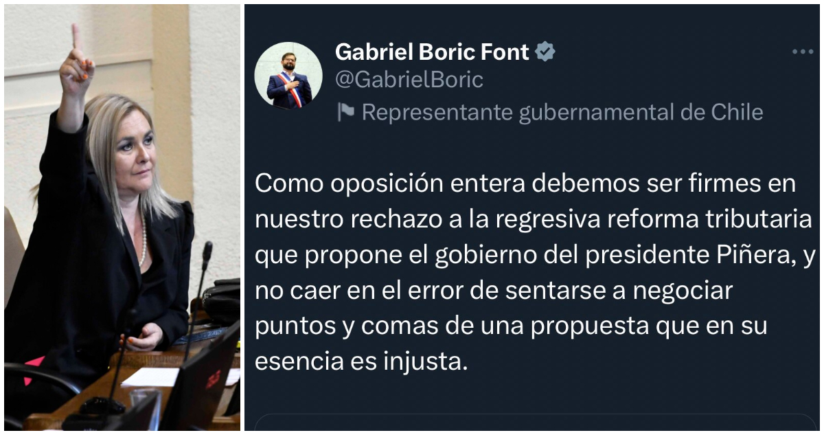 Jiles responde cuestionamientos recordando viejos tuits de Boric contra Reforma Tributaria de Piñera
