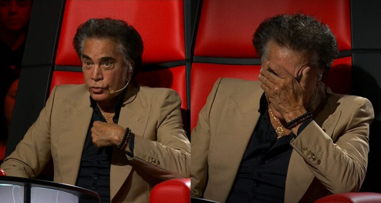 El ‘Puma’ Rodríguez emocionado en su silla de The Voice.