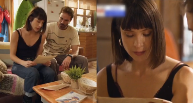 Antonia leyendo la carta dejada por su madre en La Ley de Baltazar