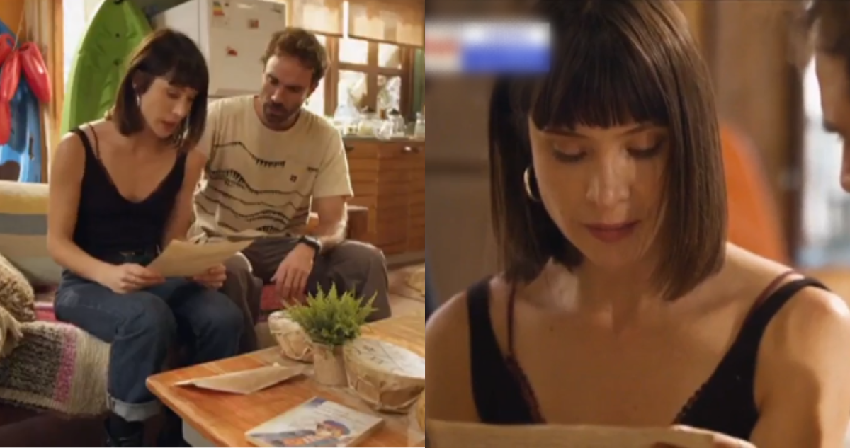 Antonia leyendo la carta dejada por su madre en La Ley de Baltazar