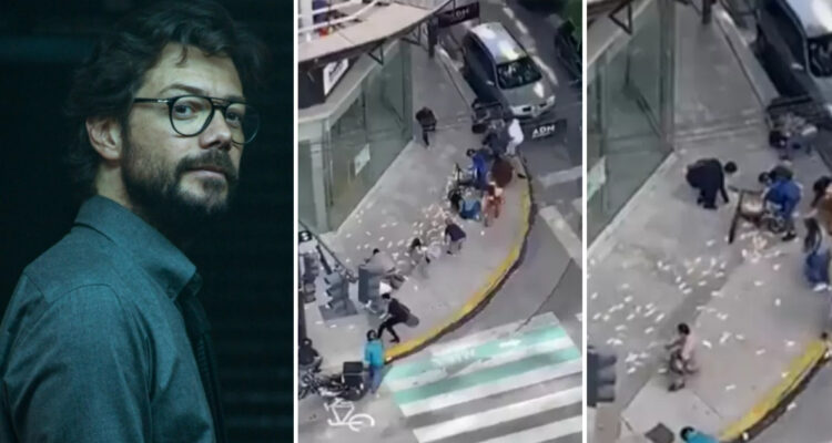 Intento de robo dejó lluvia de billetes