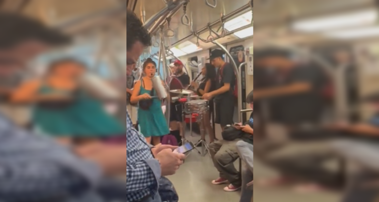 Graban a banda tocando al interior de un carro de Metro: video reaviva el debate sobre su presencia