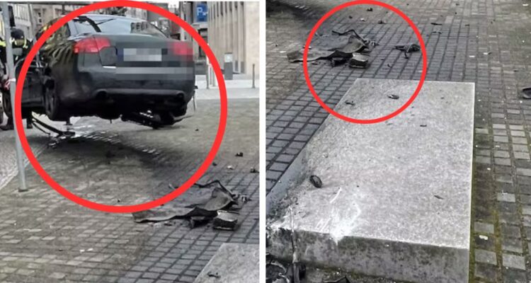 Un conductor que huía de la policía chocó y destruyó parte del Monumento del Holocausto de Berlín en Alemania, a pocos metros del Portal de Brandenburgo.