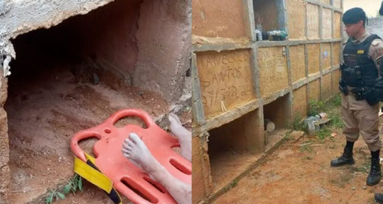 policias observando el nicho