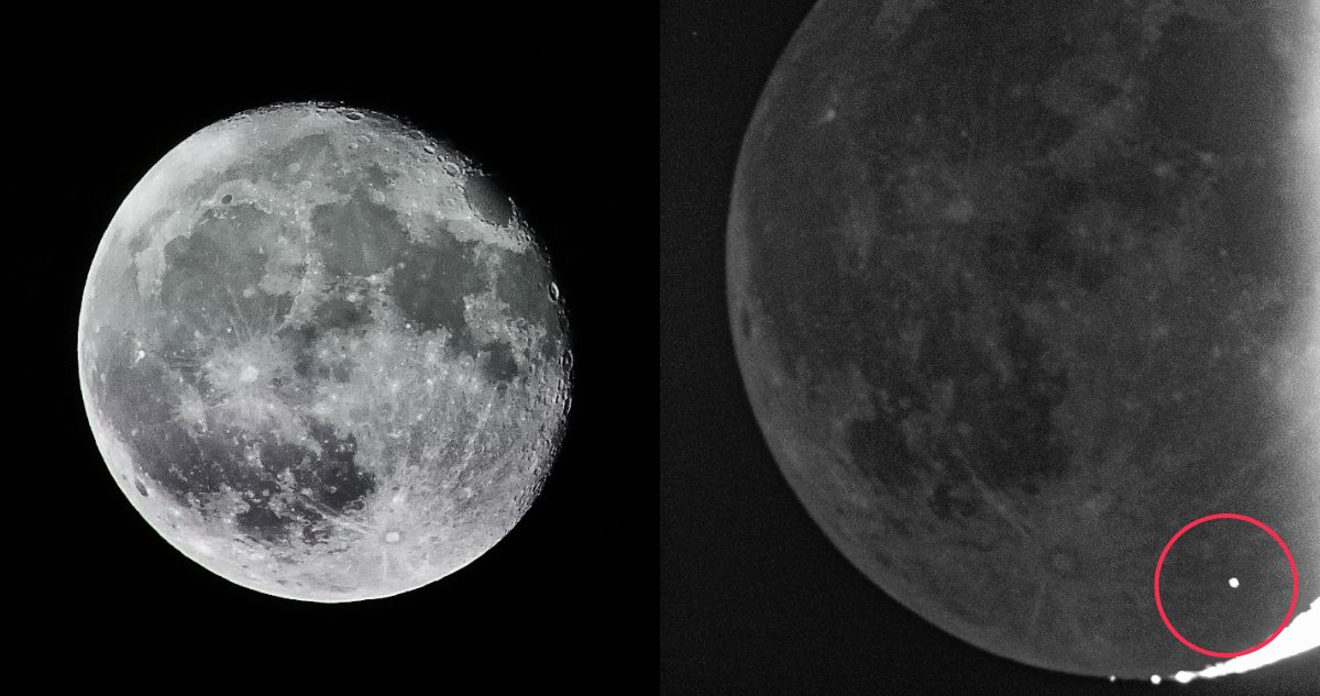 Astrónomo capta el impacto de un meteorito en la Luna