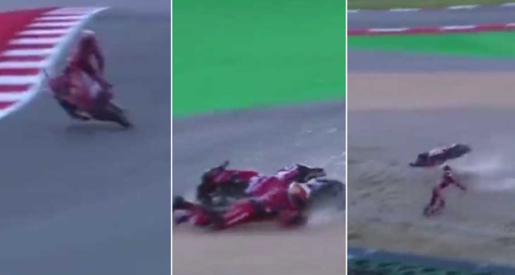 La brutal caída de Pol Espargaró en el Moto GP de Portugal.