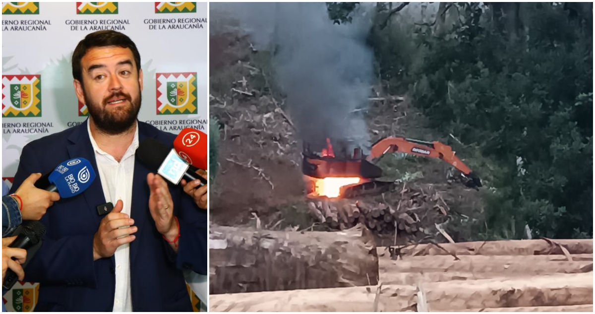 Rivas por ataques incendiarios en La Araucanía