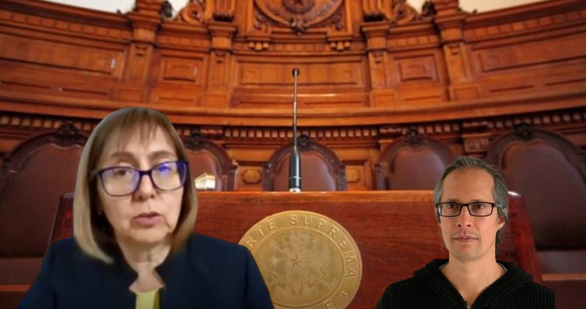 Ministra Ravanales junto a Carlos Dorn en la Corte Suprema.