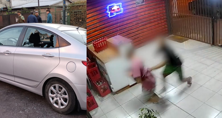 Video capta múltiples disparos durante robo frustrado a dueño de botilerría en Ñuñoa