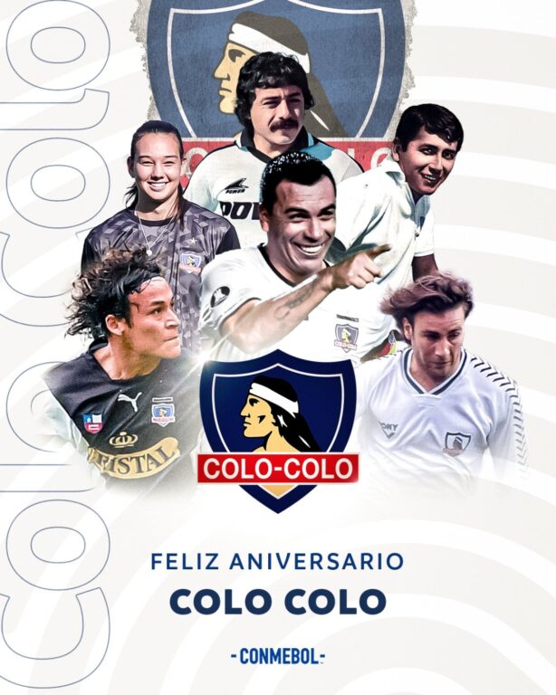 Conmebol felicitó a Colo Colo por su aniversario n°98