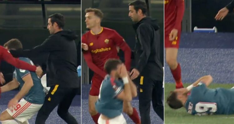 Caos en la Europa League: ayudante de Mourinho agredió a jugador del Feyenoord en pleno partido