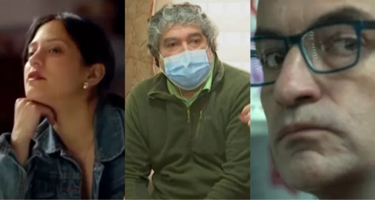 Rocio Toscano (izquierda), Leandro Villegas (centro) , Victor Moreno (derecha) en referencia a nuevos capítulos de Alma Negra de TVN