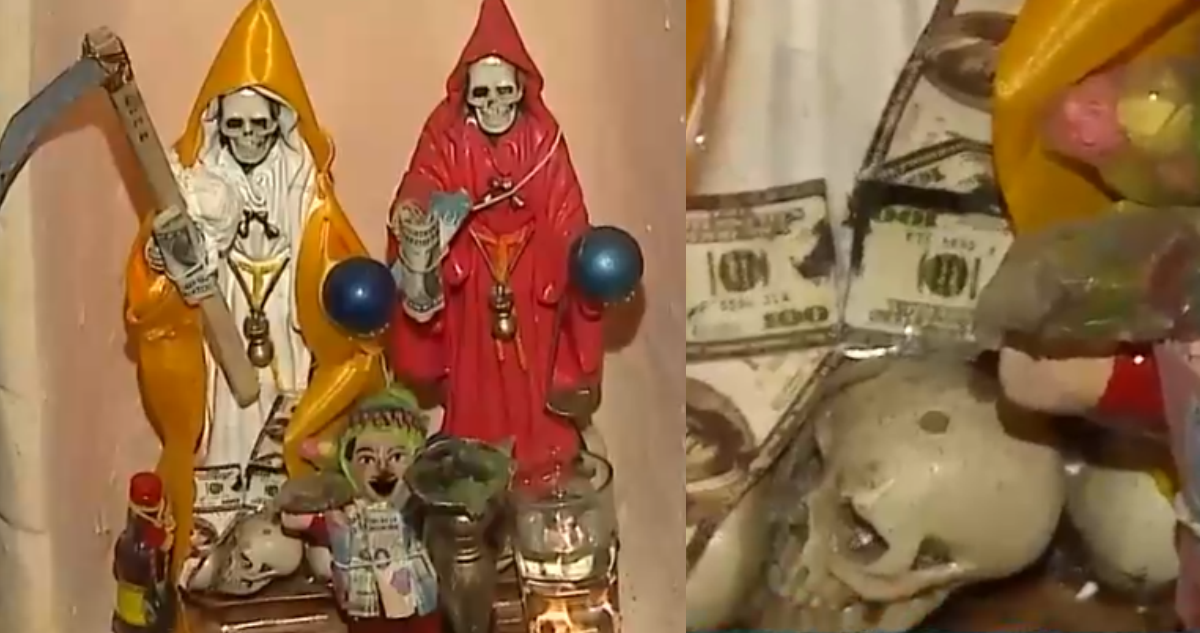 El “altar narco” de magia negra hallado donde se ocultaban detenidos por crimen de suboficial Palma