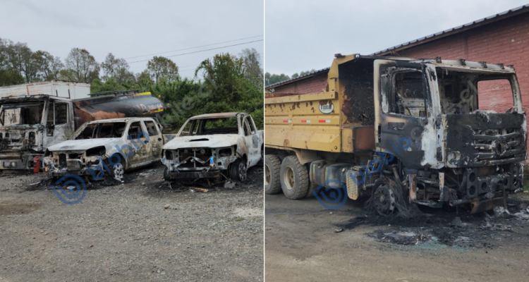 Violenta jornada de ataques en Macrozona Sur: queman casas, vehículos y maquinarias en tres regiones