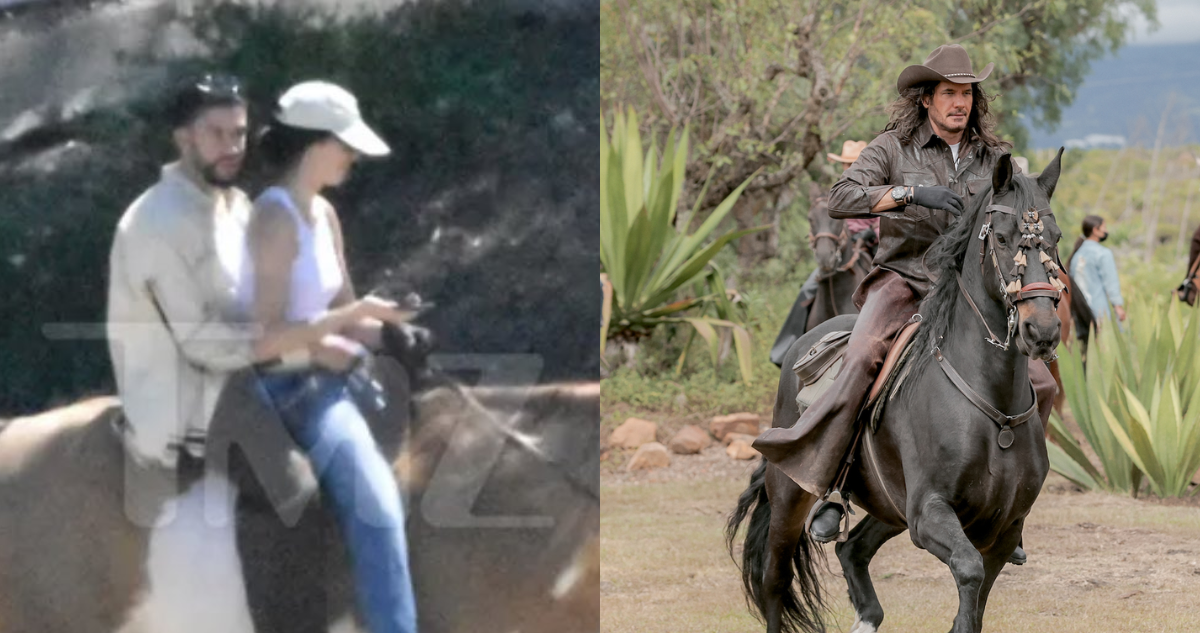 Bad Bunny junto a Kendall Jenner (izquierda) y Juan Reyes, personaje de Pasión de Gavilanes (derecha)